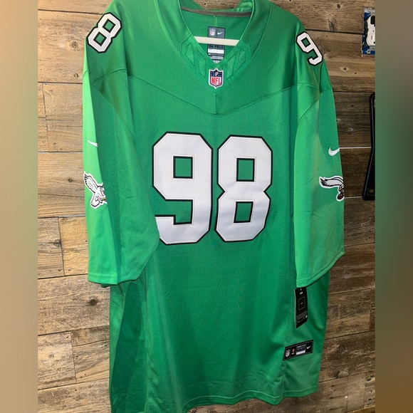 Jalen Carter (Sz-5XL) #98• Kelly Green•Stitched not pressed - Picture 4 of 6